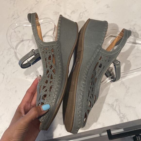 BIZA ISADORA denim soft leather upper comfortable vacation summer beach - Picture 6 of 7